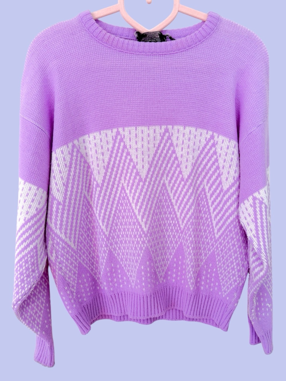 Vintage Jolie lavender knit sweater